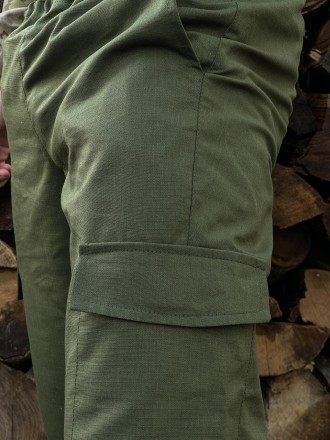 
Легкі штани із міцної якісної тканини (ріп стоп).- У виробі 4 кишені (2 прорізн. . фото 5