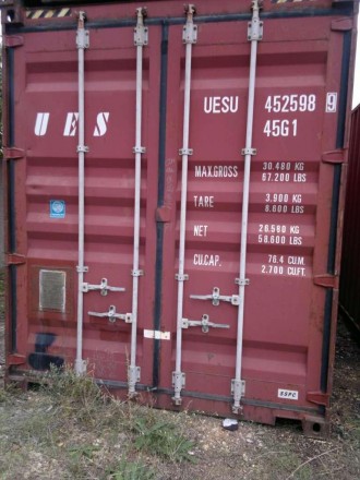 Продам морські контейнери 40 футів б\у (довжина 12м, ширина 2.5 м висота 2.9 м).. . фото 2
