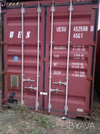 Продам морські контейнери 40 футів б\у (довжина 12м, ширина 2.5 м висота 2.9 м).. . фото 1