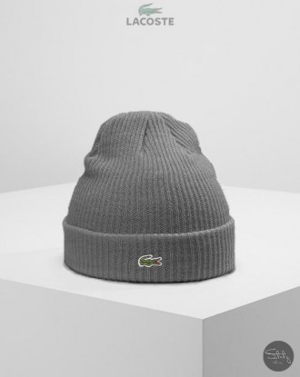 
Lacoste Turned Edge Ribbed Wool Beanie•Класична шапка від знаменитого бренду.•П. . фото 3