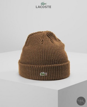 
Lacoste Turned Edge Ribbed Wool Beanie•Класична шапка від знаменитого бренду.•П. . фото 5