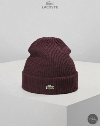 
Lacoste Turned Edge Ribbed Wool Beanie•Класична шапка від знаменитого бренду.•П. . фото 6