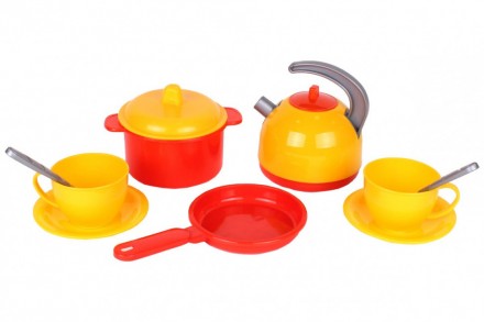 Набор игрушечной посуды позволит девочке почувствовать себя хозяйкой у плиты с т. . фото 4