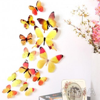 Бабочки для декора помещений.
Бабочки крепятся на все поверхности кроме не обраб. . фото 1