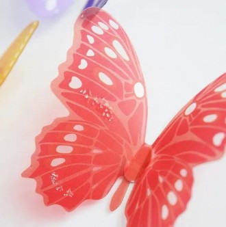 Бабочки для декора помещений.
Бабочки однотонные с глянцевым блеском, крепятся н. . фото 3