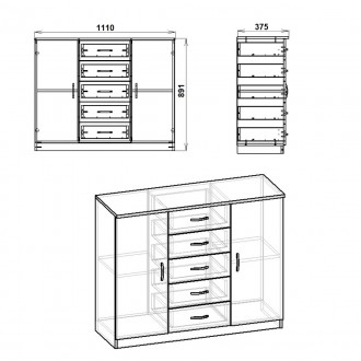 Комод!
Если изделия, в выбранном вами цвете, не окажется на складе, в течение пя. . фото 9