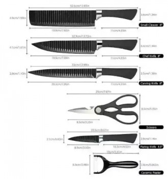 
Набір ножів 6 в 1 кухонних із неіржавкої сталі Everrich H-004
 
 
Набір ножів 6. . фото 3