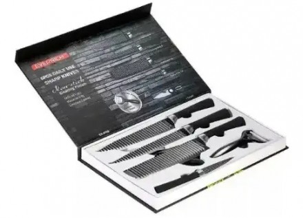 
Набір ножів 6 в 1 кухонних із неіржавкої сталі Everrich H-004
 
 
Набір ножів 6. . фото 6