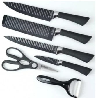 
Набір ножів 6 в 1 кухонних із неіржавкої сталі Everrich H-004
 
 
Набір ножів 6. . фото 2