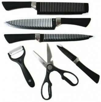 
Набір ножів 6 в 1 кухонних із неіржавкої сталі Everrich H-004
 
 
Набір ножів 6. . фото 7