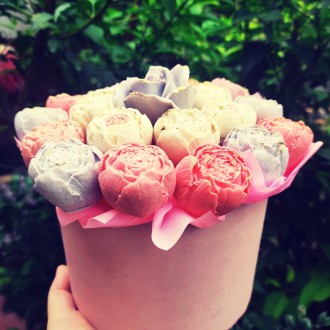 Букети з шоколадних квітів ручної роботи, оригінальний подарунок для дорогої люд. . фото 8