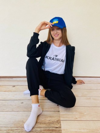 Біла патріотична футболка I'm Ukrainian Я Українець . Харків. фото 1 Біла патріотична футболка I'm Ukrainian Я Українець . Харків. фото 1