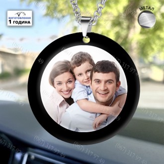 Брелок талісман у машині з Вашим родинним фото в кольорі текст або іконкою
вигот. . фото 11