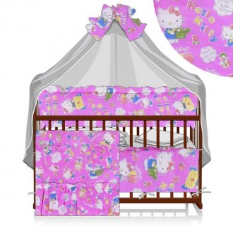 Гр Постельный комплект "Малютка" 6 предметов - ткань поликоттон" - "Hello Kitty". Харків. фото 1 Гр Постельный комплект "Малютка" 6 предметов - ткань поликоттон" - "Hello Kitty". Харків. фото 1