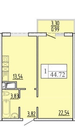 Продам 1-комнатную квартиру в ЖК 57 Жемчужина, вид моря, возможна перепланировка. Киевский. фото 3