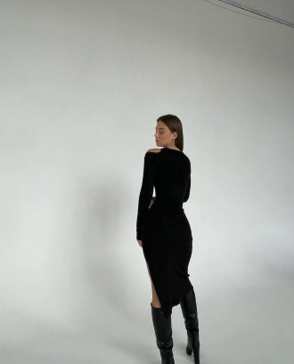 Сукня
 Розмір: oversize
 Колір: чорний
 Тканина: рубчик. . фото 8