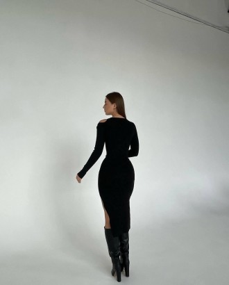 Сукня
 Розмір: oversize
 Колір: чорний
 Тканина: рубчик. . фото 7