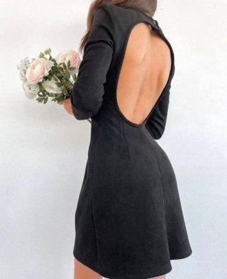 Замшева сукня 
Тканина - замша на дайвінгу
Розмір - 42-44, 46-48
Колір - ніжно б. . фото 4
