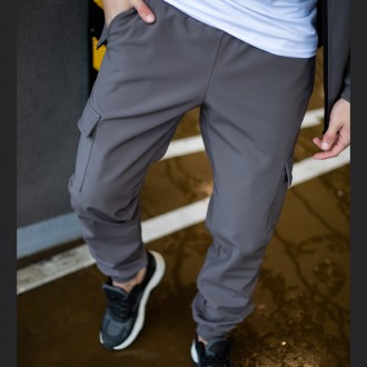 Чоловічі теплі брюки карго Softshell штани на флісі з кишенями софтшелл "Intrude. . фото 2