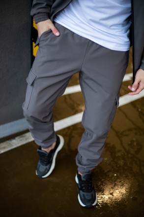 Чоловічі теплі брюки карго Softshell штани на флісі з кишенями софтшелл "Intrude. . фото 5