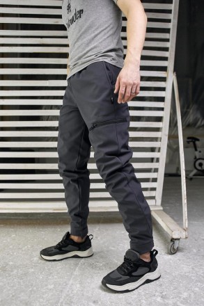 Мужские тактические брюки карго Softshell теплые военные штаны на микрофлисе арм. . фото 4