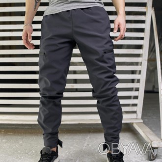 Мужские тактические брюки карго Softshell теплые военные штаны на микрофлисе арм. . фото 1