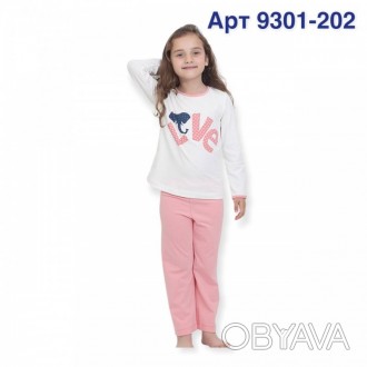 Пижама для девочки Арт 9301-202 Тёмно-розовая
Состав: 95% хлопок 5% эластан
Разм. . фото 1