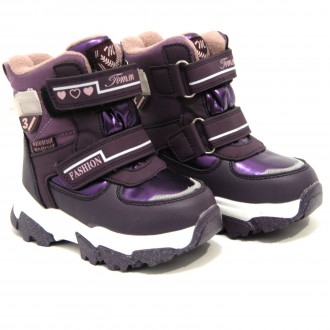 Ботинки зимние TOM.M арт.10102H, fashion, фиолетовый Верх – искусственная кожа, . . фото 3