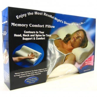  Подушка для здорового сну Memory Comfort Pillow підтримує хребет та шию в анато. . фото 3