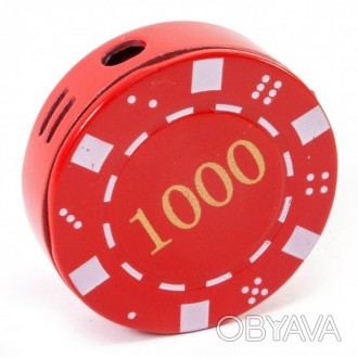 Запальничка газова "Покерна фішка" червона (d-4 см) 30683. . фото 1