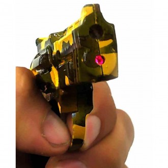Запальничка газова турбо з лазерною указкою " Пістолет" (10х8х1, 5 см) 32720 . . фото 3