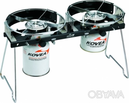 Компактна туристична двоконфоркова газова плита Kovea призначена для приготуванн. . фото 1