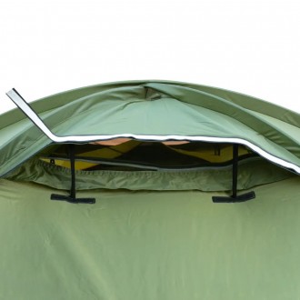 Палатка 3 местная Tramp ROCK 3 (V2) зеленая экспедиционная с внешними дугамиТри . . фото 4