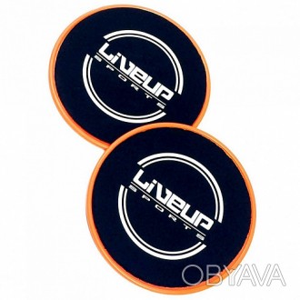 
ДискиLiveUp Sliding Disc для ковзання 17 cм Black-Orange (LS3360) - інвентар яв. . фото 1