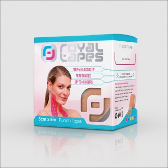 Перфорований Punch тейп для обличчя - Royal Tapes Lymphatic Face Care - це висок. . фото 3