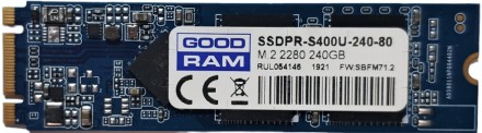 
Твердотельный накопитель SSD 240GB SATA III TLC M.2 2280 S400u GOODRAM CX300 SS. . фото 2