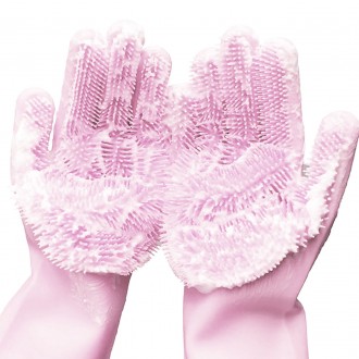 Гумові господарські рукавички Magic Silicone Gloves призначені для захисту рук. . . фото 3