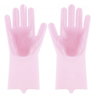 Гумові господарські рукавички Magic Silicone Gloves призначені для захисту рук. . . фото 2