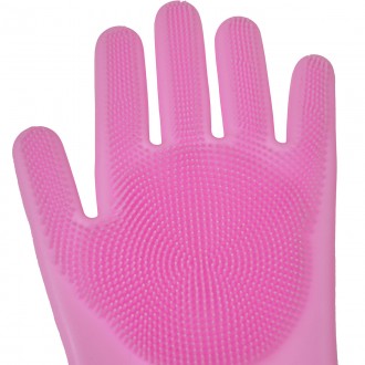 Силіконові рукавички для миття посуду - зроблять миття посуду більш швидким і пр. . фото 3