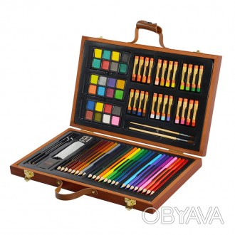 Набір містить:24 олійна пастель24 акварельні фарби24 кольорові олівці2 художні п. . фото 1