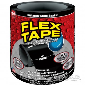 Flex Tape може миттєво заклеювати, зв'язувати, ущільнювати та ремонтувати. Це не. . фото 1