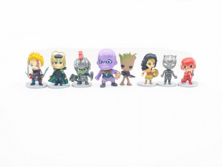Набор игрушек Фигурки героев фильма Мстители 8 штук в блистере. . фото 3