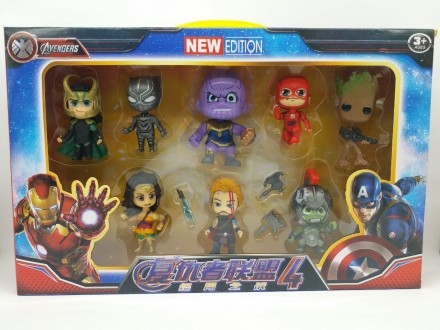 Набор игрушек Фигурки героев фильма Мстители 8 штук в блистере. . фото 2