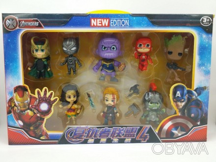 Набор игрушек Фигурки героев фильма Мстители 8 штук в блистере. . фото 1