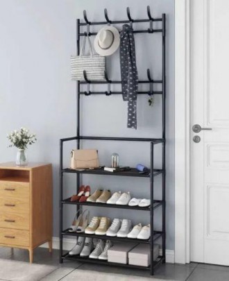 Підлогова вішалка для одягу New simple floor clothes rack size з полицями і гачками. Рівне. фото 1 Підлогова вішалка для одягу New simple floor clothes rack size з полицями і гачками. Рівне. фото 1