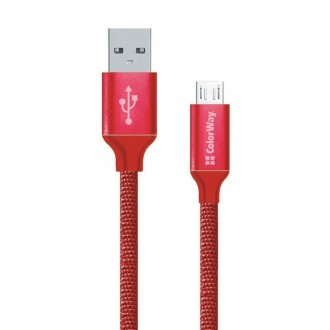 Кабель ColorWay USB-MicroUSB, 1м Red 
 
Отправка данного товара производиться от. . фото 2
