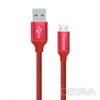 Кабель ColorWay USB-MicroUSB, 1м Red 
 
Отправка данного товара производиться от. . фото 1