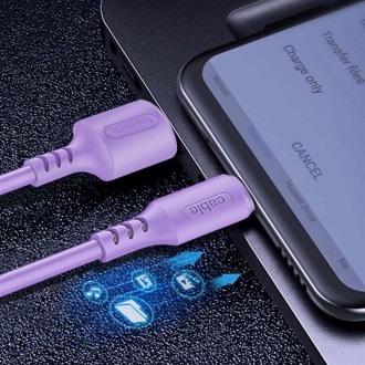 Кабель ColorWay USB-USB Type-C, soft silicone, 2.4А, 1м, Purple 
 
Отправка данн. . фото 5