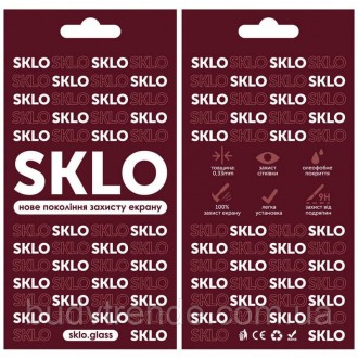 Защитное стекло SKLO 3D (full glue) для Oppo A76 4G (Черный. . фото 5