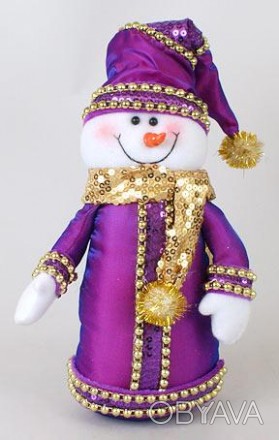Новогодняя мягкая игрушка Снеговик 
Размер 30см
Материал: комбинированные матери. . фото 1